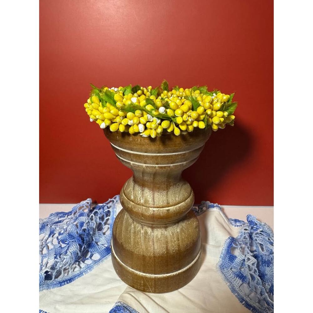Rustic Wooden Candle Holder